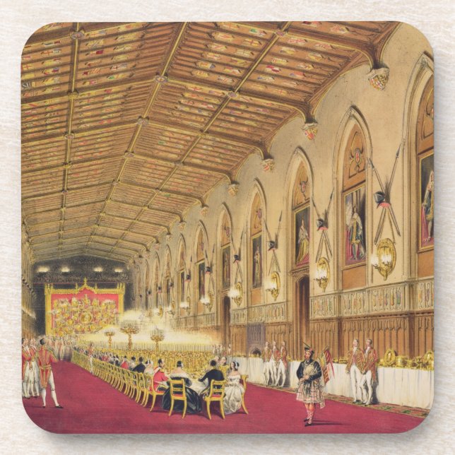 Posavasos Pasillo de San Jorge, castillo de Windsor, 1838 (Frente)