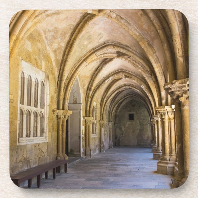 Posavasos Pasillo del claustro de la catedral arqueada (Frente)