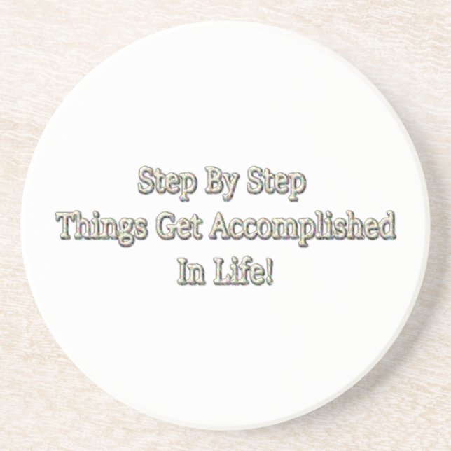 Posavasos "Paso a paso" Diseño Cuto. ¡Hazte con una en Zazzl (Frente)