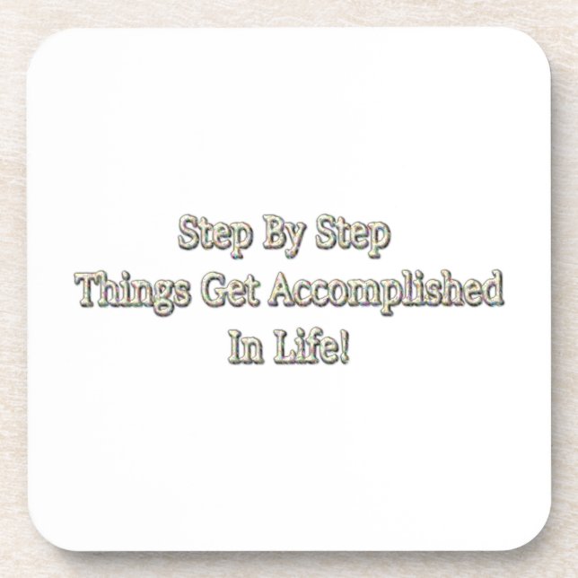 Posavasos "Paso a paso" Diseño Cuto. ¡Hazte con una en Zazzl (Frente)