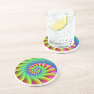 Posavasos Pasos de espiral psicodélicos