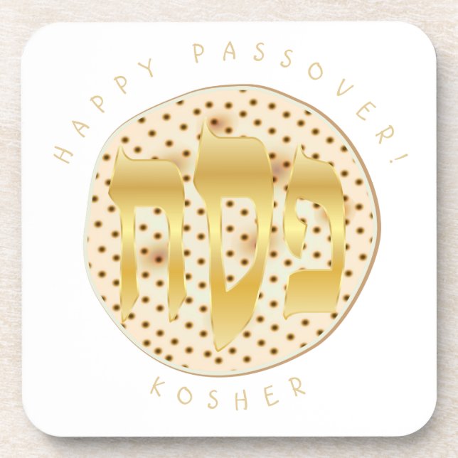 Posavasos Passover Seder Kosher Pesach Matzah (Frente)