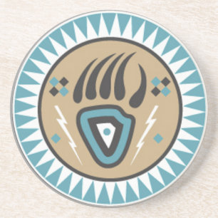 Posavasos Pasta de oso nativo americano