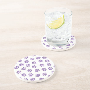 Posavasos Pasta de perro, garras de perro, garras moradas