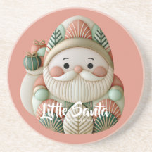 Pastel 3D adorable pequeño Santa