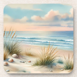 Posavasos Pastel Coastal Dunes Watercolor