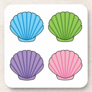 Posavasos Pastel Colorful Seashell Pack