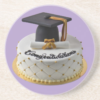 Posavasos Pastel de Graduación Coaster de Arenisca