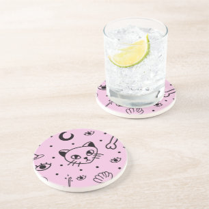 Posavasos Pastel Gótico Kitty Coasters