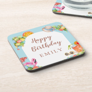 Posavasos Pastel Summer Birthday