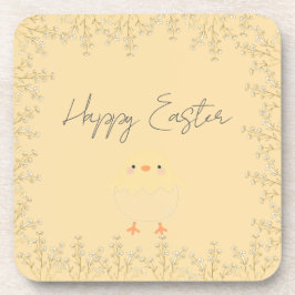 Posavasos Pastel Yellow Easter Coasters - Personalizado