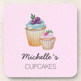 Posavasos Pasteles De Taza Rosa Y Acuarela De Frutas