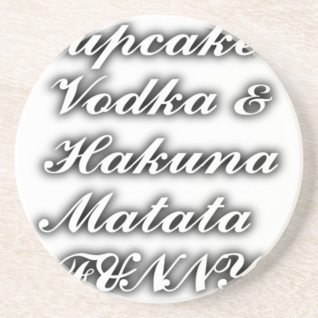 Posavasos Pasteles Vodka Hakuna Matata FUNNY (Frente)