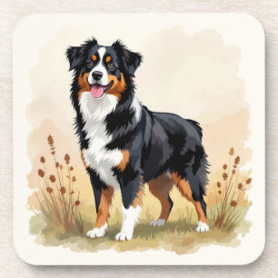 Posavasos Pastor Australiano Perro Rojo Merle Aussie