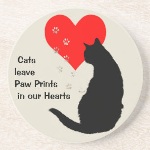 Posavasos Pata-impresiones de la licencia de los gatos en