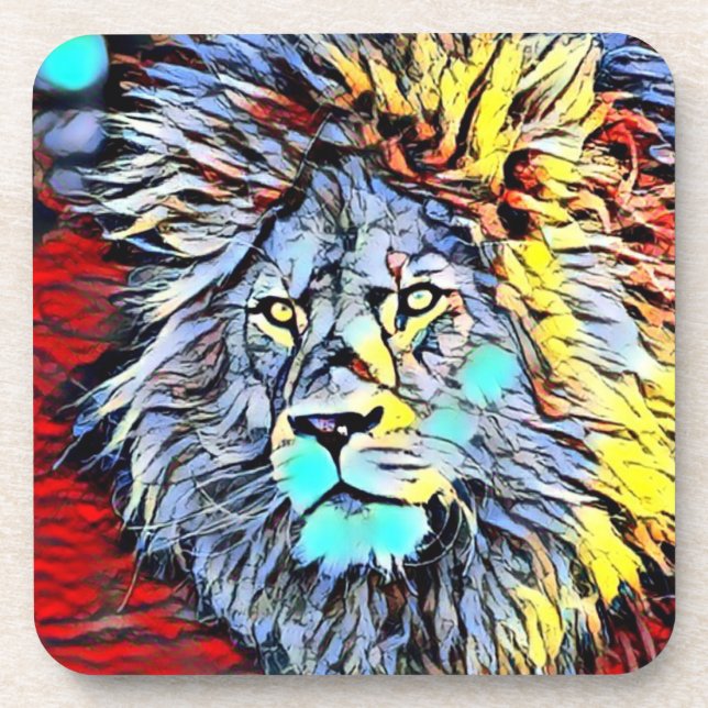 Posavasos patada de color - rey del león (Frente)