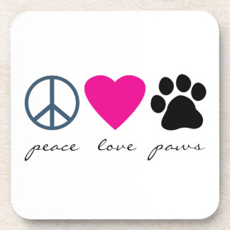 Posavasos Patas del amor de la paz