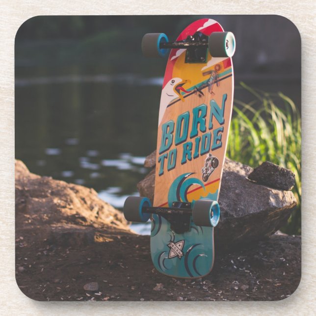 Posavasos Patinaje Nacido Para Pasear (Frente)