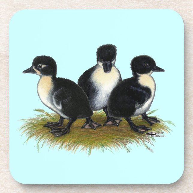 Posavasos Patitos Suecos Negros (Frente)