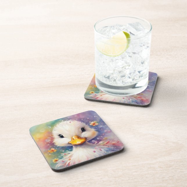 Posavasos Pato 3 Aves arcoiris (Lado Derecho)