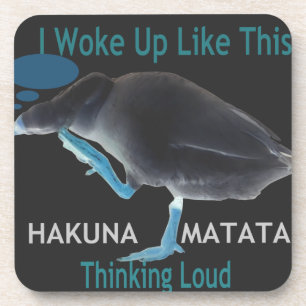 Posavasos Pato con me desperté así y Hakuna Matata texto
