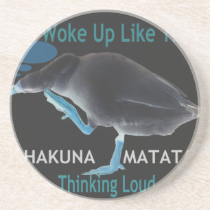 Posavasos Pato con me desperté así y Hakuna Matata texto