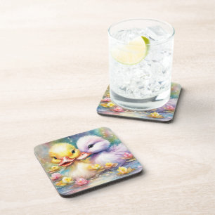 Posavasos Pato de aves arcoiris 4