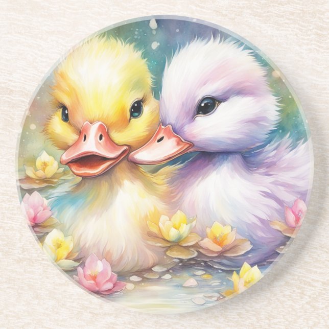 Posavasos Pato de aves arcoiris 4 (Frente)