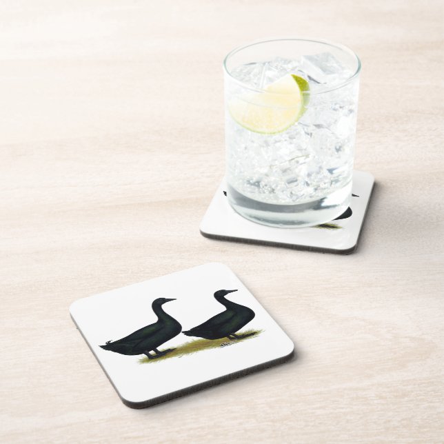 Posavasos Patos: Cayugas negro (Lado Derecho)