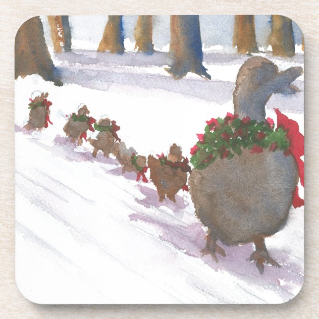 Posavasos patos en boston comunes durante las vacaciones de  (Frente)