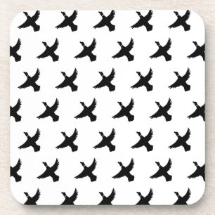 Posavasos Patos voladores en blanco y negro