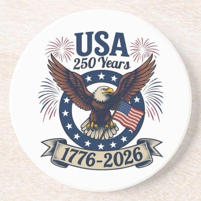 Posavasos Patriotic American Eagle 250 Years 1776-2026 (Frente)