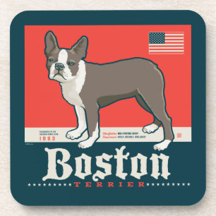 Posavasos Patriótico   Boston Terrier