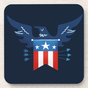 Posavasos Patriótico de la Bandera y el Águila Americana