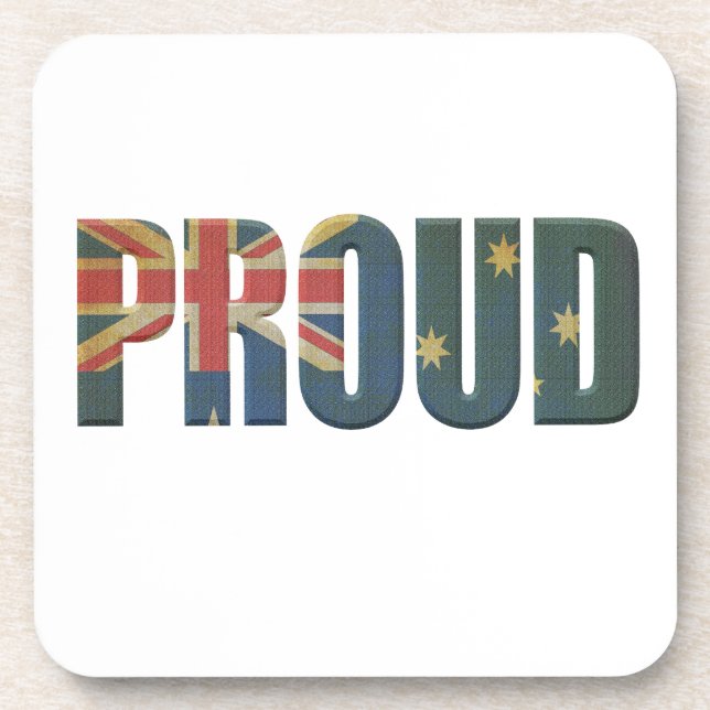 Posavasos Patriótico Orgulloso Australiano (Frente)