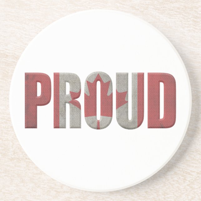 Posavasos Patriótico Orgulloso Canadiense (Frente)