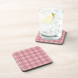 Posavasos Patrón a cuadros escocés rosa prepster