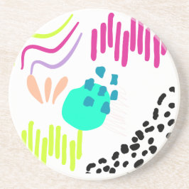 Posavasos Patrón abstracto colorido moderno.