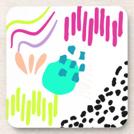 Posavasos Patrón abstracto colorido moderno.