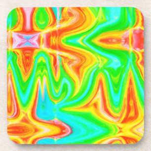 Posavasos Patrón abstracto de color brillante