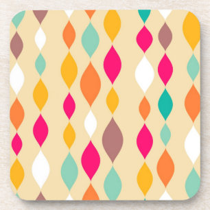 Posavasos Patrón abstracto de estilo retro
