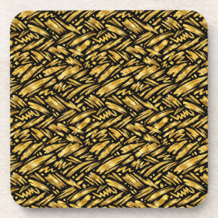 Posavasos Patrón abstracto de lámina de oro