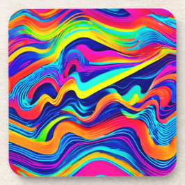 Posavasos Patrón abstracto del brillo del arcoiris