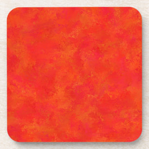 Posavasos Patrón abstracto del Naranja rojo