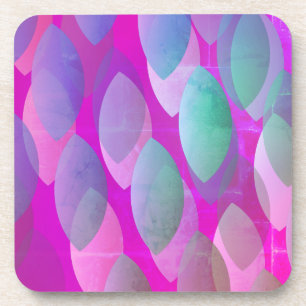 Posavasos Patrón abstracto moderno   Magenta Púrpura Rosa Ve