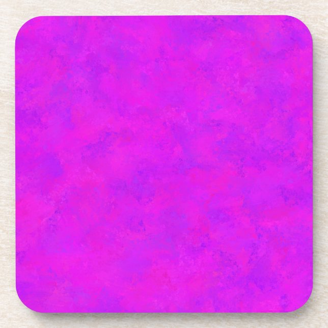 Posavasos Patrón abstracto rosa púrpura (Frente)