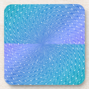 Posavasos Patrón abstracto Verde azulado púrpura de Swirly P