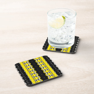 Posavasos Patrón amarillo y negro