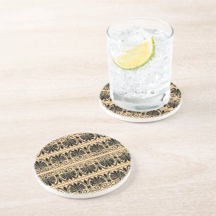 Posavasos Patrón Árabe Griego Mediterráneo Marrón