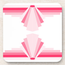 Posavasos Patrón Art Decó en rosa brillante